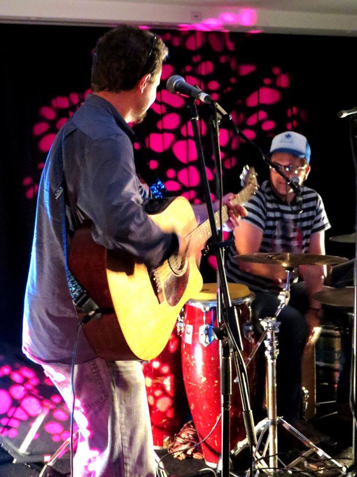 With the band · live